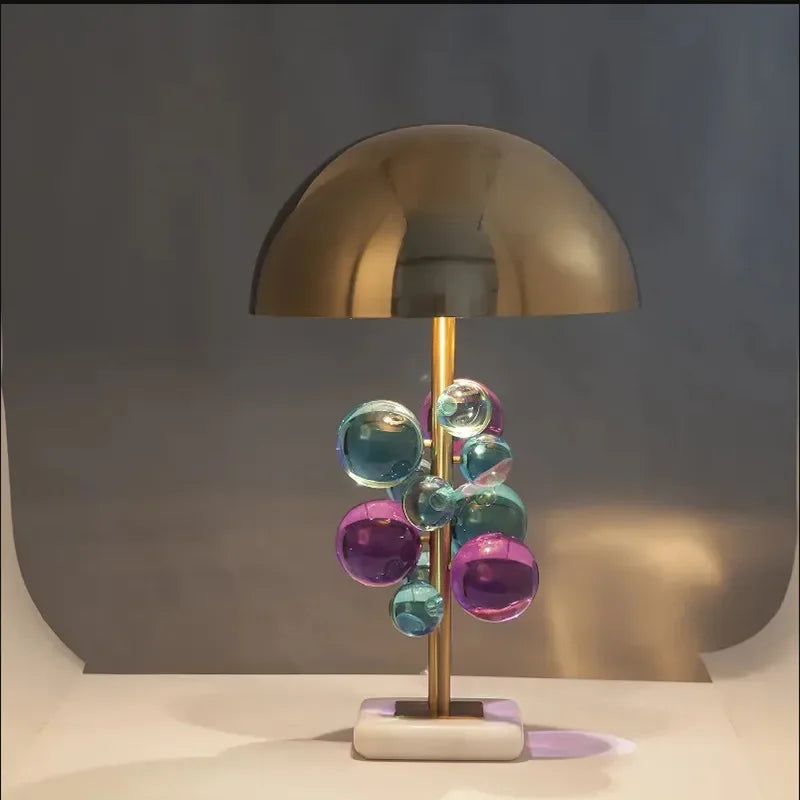 Nordic Creative LED Floor Lamp Colored Glass Ball Italian Designer Mushroom Lamp Living Room decoration Bedroom Reading Light