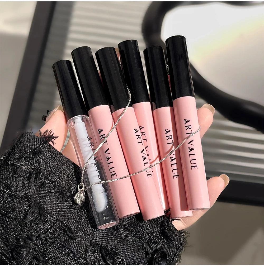 Art Value Black Pink Love Letter Lip Makeup Set Whitening Long-lasting Lip Mud Mirror Lip Glaze Gift Lip Glaze Set