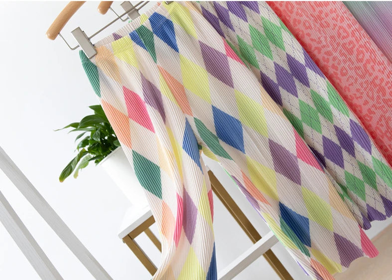 Kids Pants Creased Rainbow Wide-leg Pants Kids Clothes for Girls 4 To 11 Years Legings for Girls Teenage Girls Clothing