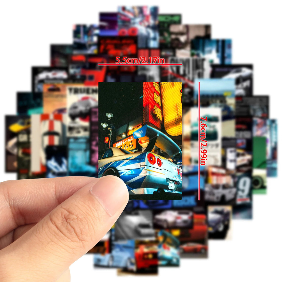 50/100PCS JDM Retrofit Racing Car Graffiti Stickers for Laptop Skateboard Luggage Guitar Bike Waterproof Decals