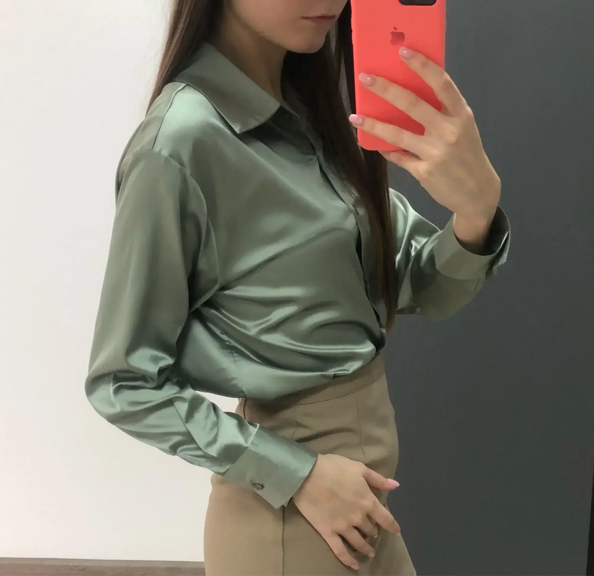 Fall Turn-down Collar Elegant Satin Loose Women Shirt 2026 Plus Size Blouse Autumn Vintage Casual Button Silk Tops