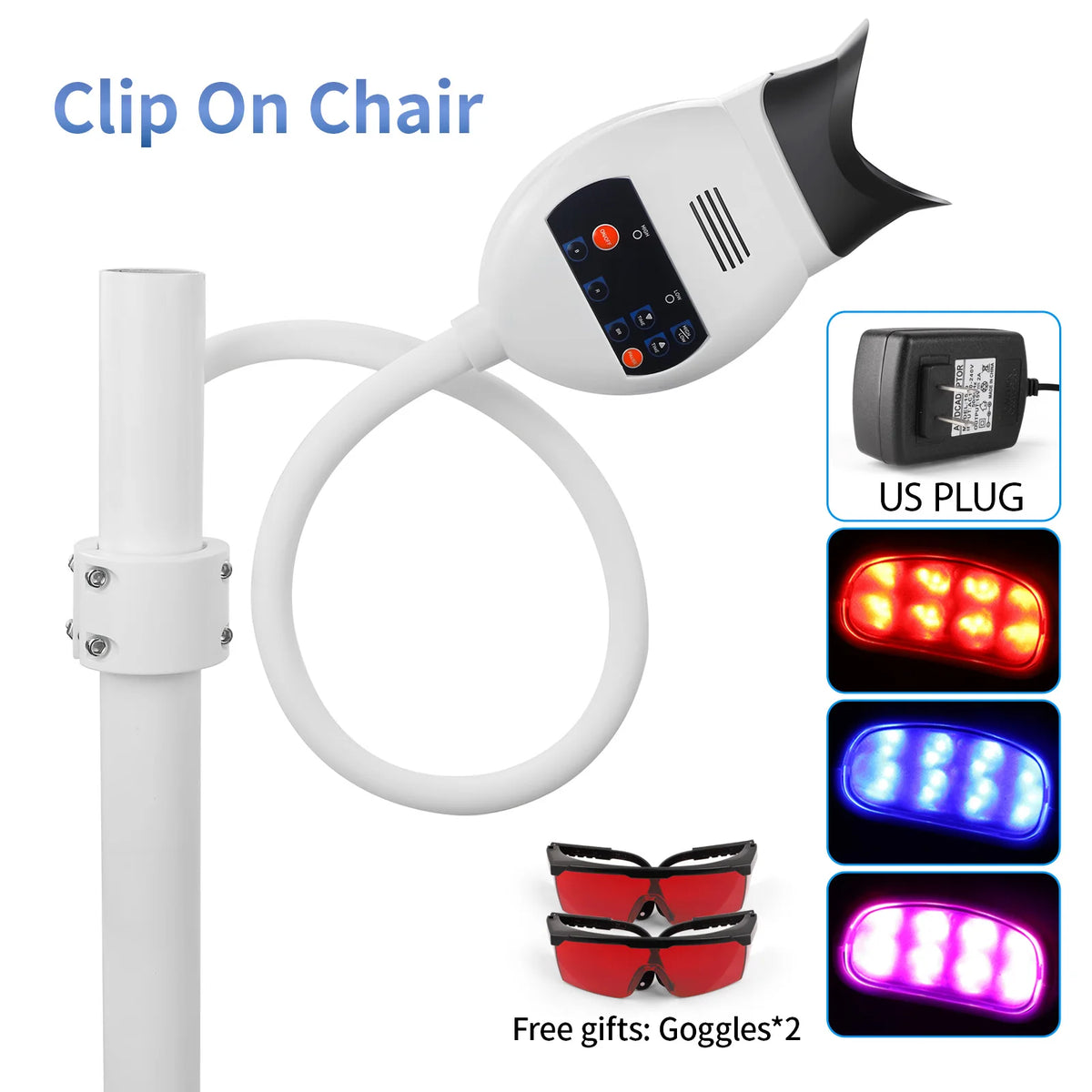 3 Colors Dental Teeth Whitening Lamp Accelerator Portable 8/10 LED Cold Light Teeth Bleaching Machine Teeth Whitening Light