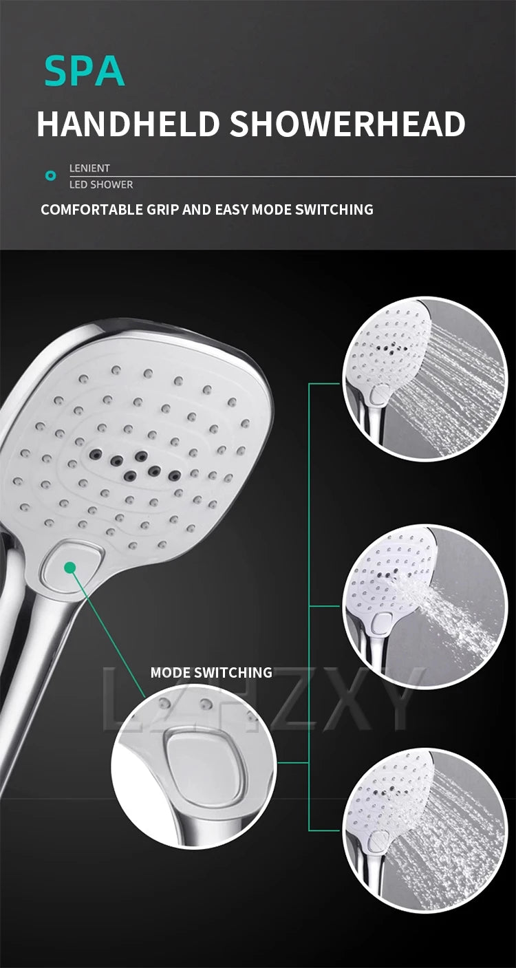 Embedded concealed shower head, wall-mounted, hidden, pre-buried, sky-high, giant overhead shower head with music function