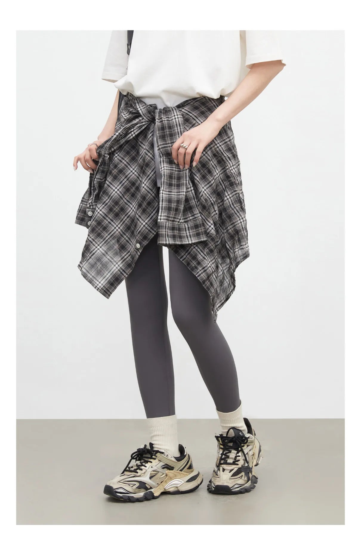 CHIC VEN New Women Leggings Solid Slim High Waisted Hip Lifting Elastic Yoga Pants Fitness Sharkskin Pants Spring Summer 2026
