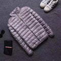 New Autumn and Winter Zipper Cotton-Padded Clothes Jacket Men's Fashion Hooded Super Light Warm Slim Coat Jacket Men's Coat