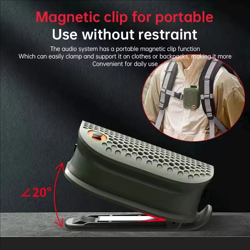 Mini Outdoor Speaker M3 TWS Stereoscopic Wireless Touch Speaker Lightweight Bluetooth 5.4 Magnetic Clip Sports Music Player
