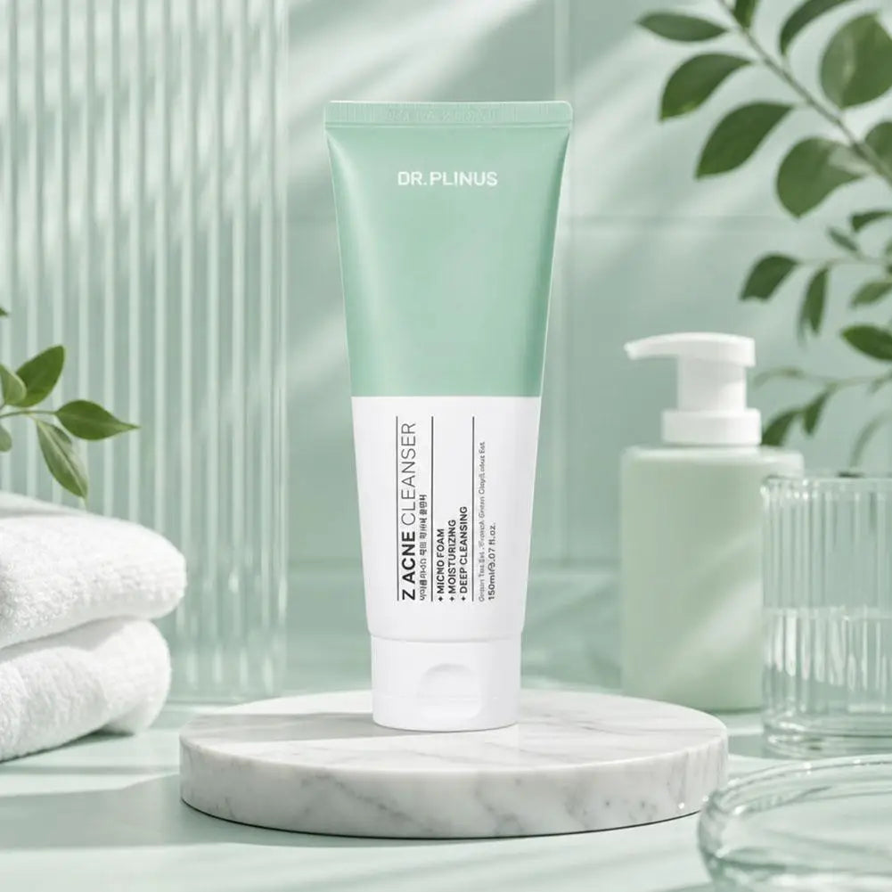 DR.PLINUS Z Acne Cleanser + Micro Foam Korean Z Cure Cream + Light Gel Cream Green Tea Extract Brand Cleanser Smooth Face Cream
