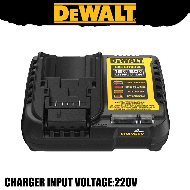 DEWALT DCB1102 DCB1104 DCB118 Battery Charger 12V/20V LED Indicator Universal Charger Tool Accessory Input Voltage 220V