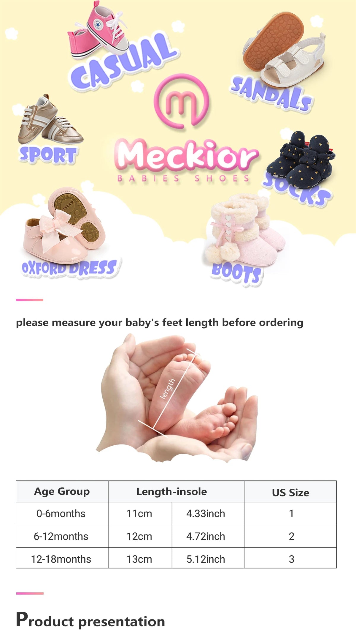 Meckior 2024 New Baby Boys Girls Sneakers Soft Bottom Non-slip Baby Soccer Basketball Sports Shoes First Walker Crib Shoes