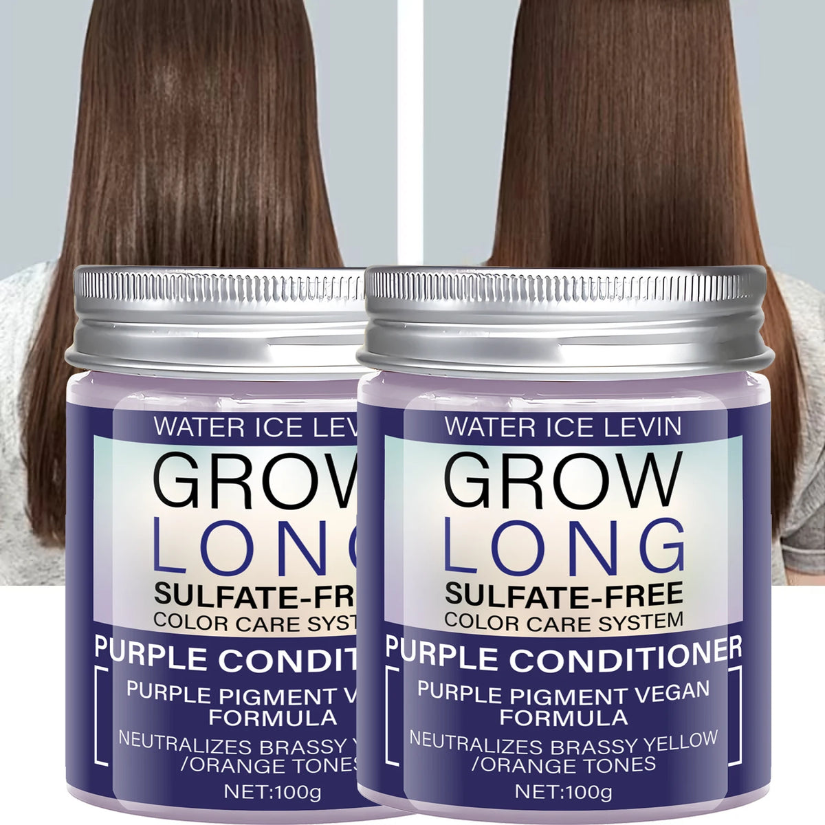 Purple Conditioner (Sulfate-Free, Vegan), Neutralizes Brassy Tones, Moisturizes Hair for Soft Texture & Vibrant Color Charm
