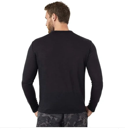 100% Merino Wool Thermal Underwear Men Merino Wool Base Layer Shirt 240G Winter Warm Wicking Breathable Anti-Odor USA Size