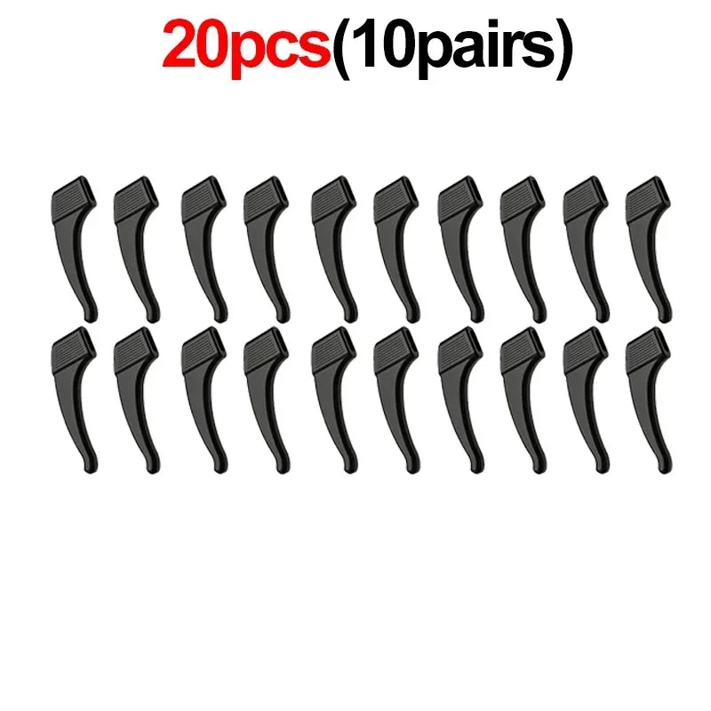 1-20pairs Ear Hook Anti-slip Glasses Leg Ear Sleeve Bracket Fastener Sunglasses Accessories Grip Anti-fall Eyewear Holder