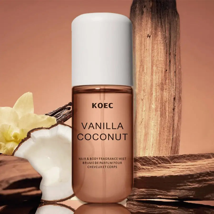 Vanilla Coconut Scent Facial Fragrance Essence Mist, Blended Vanilla Coconut & Sandalwood Notes, Long Lasting Mild Tropical Cozy Scent for Daily Facial Care