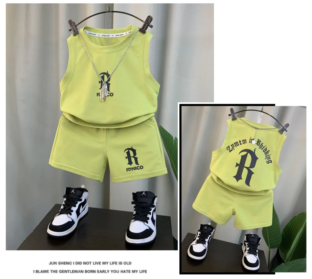 Children's Summer Clothing Set 2026 New Fashionable Boys and Babies Sleeveless T-shirt Shorts 2-Piece Girls' Casual Sports Set