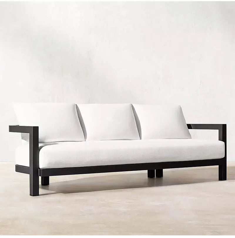 Patio Luxury Aluminum Outdoor Furniture All Weather Leisure Classic Metal Garden Sofa