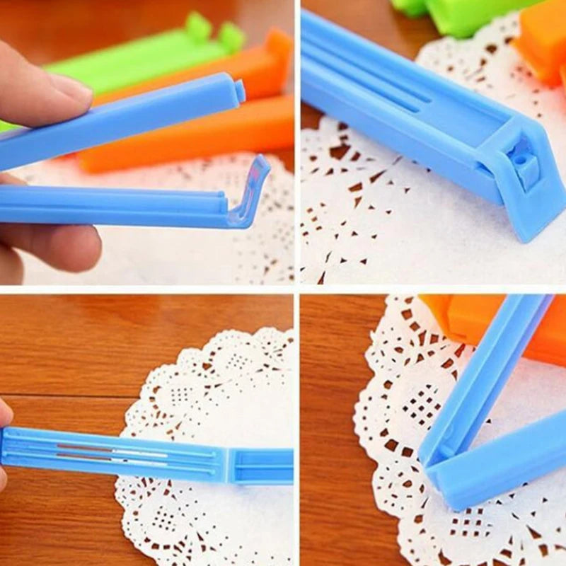 20PCS Assorted Color 7/11cm Size Plastic Food Seal Clip Portable Kitchen Storage Snack Bag Sealer Clamp Reusable Home Gadget ZYF