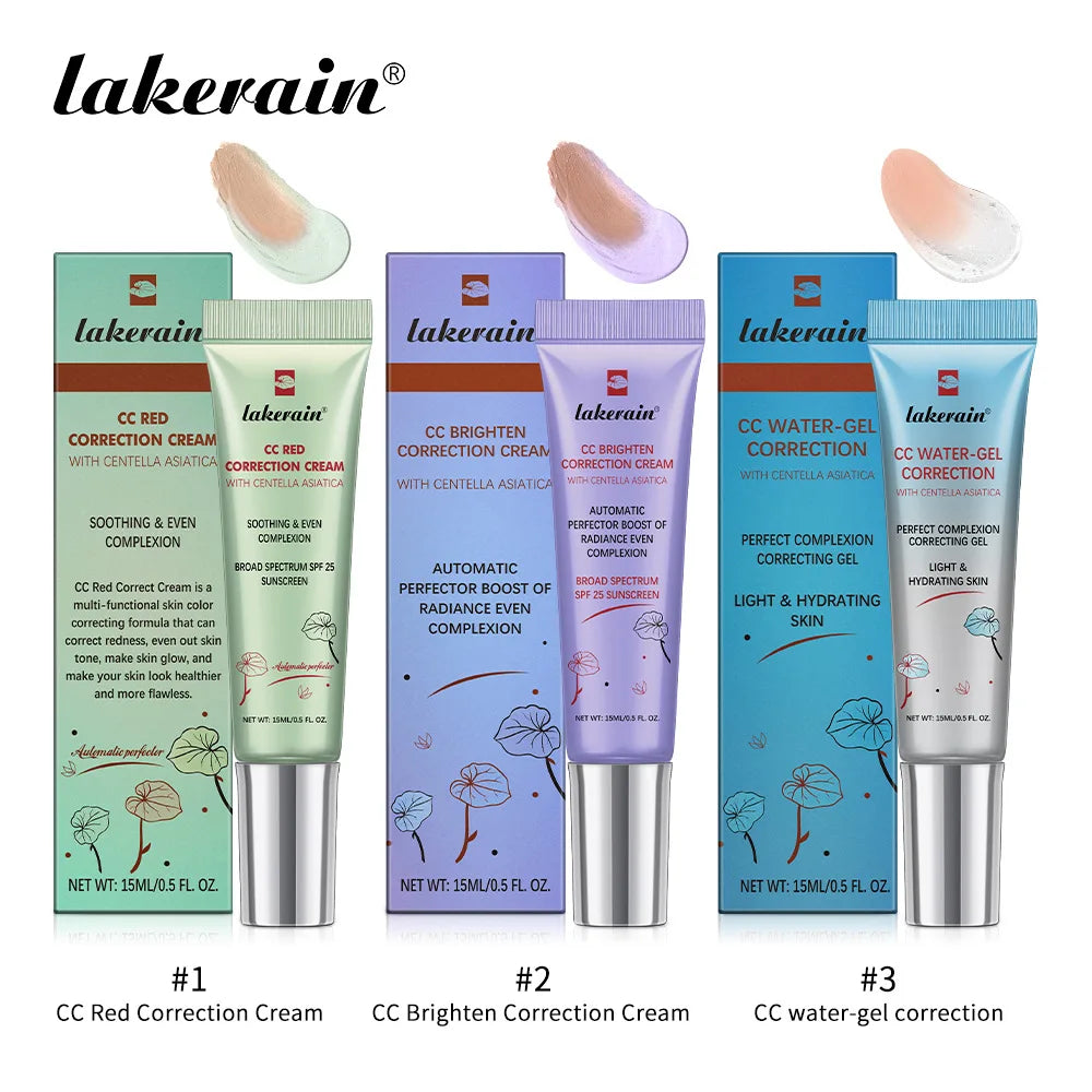 Lakerain Centella Color Changing CC Cream High Coverage Moisturizing Liquid Foundation Korean Face Base Makeup