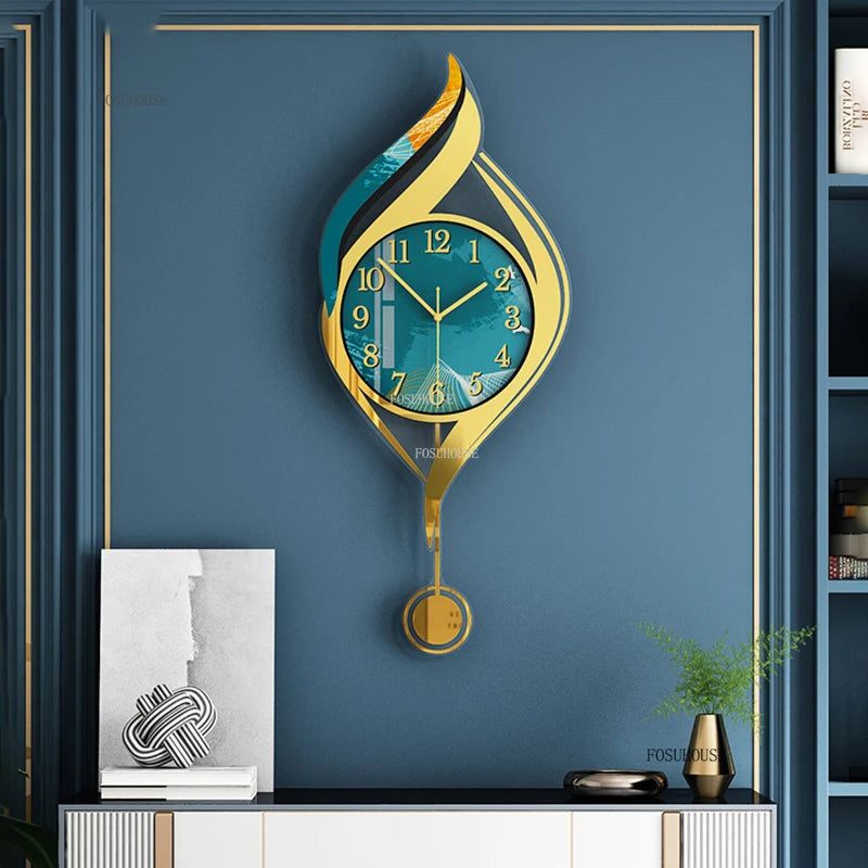 Creative Light Luxury Metal Wall Clocks Living Room Wall Clock Minimalist Modern High-end Wall Watch Nordic New Home Decoration