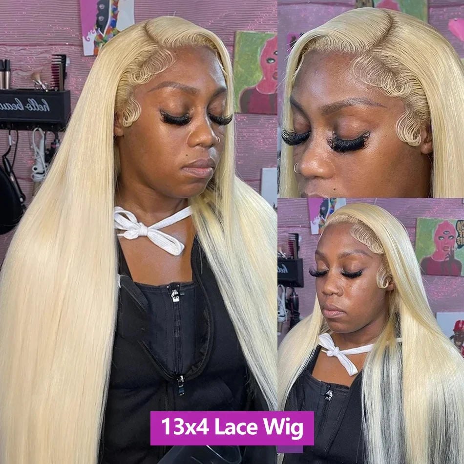 250 Density 30 40 Inch 613 Honey Blonde 13x4 Lace Front Human Hair Wigs Bone Straight 13x6 HD 13x6 Lace Frontal Human Hair