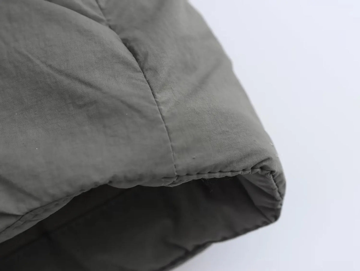 Fashion Lace Up Padded Cotton Jacket Women 2025 Winter Casual Loose Parkas Coat Vintage Outwear Female Warm Quilted Outerwears