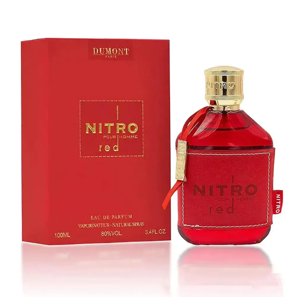 Luxury Men Eau De Parfum Spray, Long Lasting Fragrance, Premium Scent, Nitro Red Blue Black Green Similar Perfume, 100ml