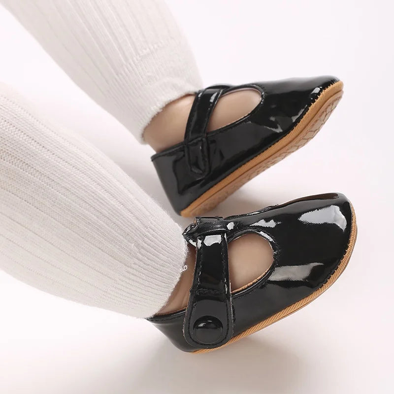 Baby Learning Walk Shoes,Multi Color Patent T-Strap Mary Jane Shoes,Soft Fashion Infant Daily Footwear for Baby Girls 0-1 Year
