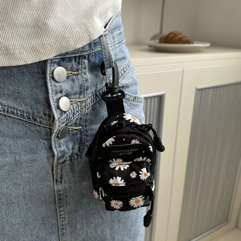Women Small Bag Mini Lipstick Headphones Trendy Fashionable Pendant Bag Simple Niche Design Fabric Single-shoulder Crossbody Bag