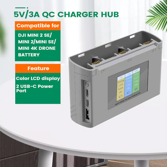 Digital Display Charging Hub For DJI Mini 2 Battery Charger for DJI Mini 3 Pro/Mini SE/Mini 2/Air 2S Power Bank Drone Accessory