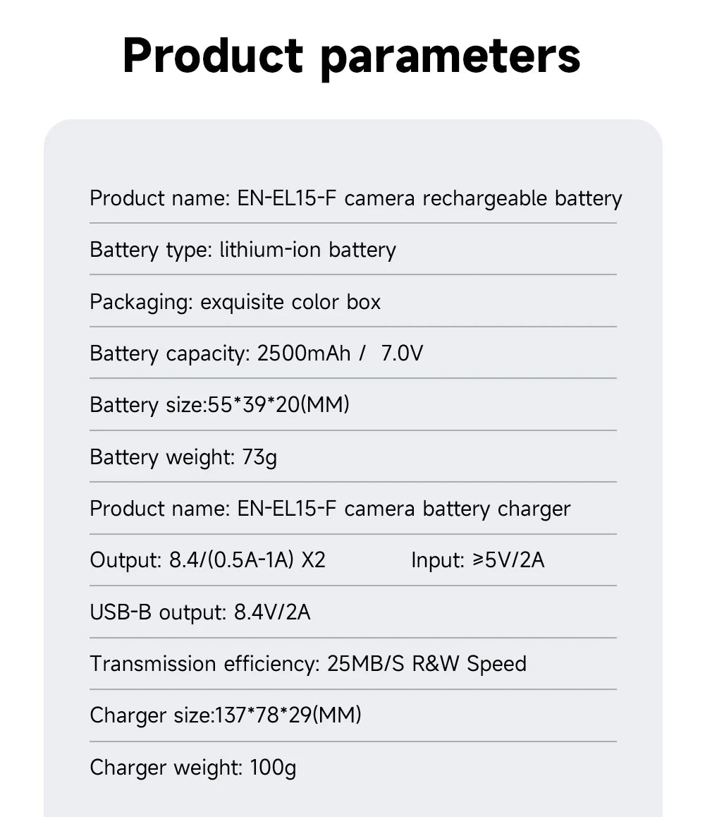 PALO EN-EL15 ENEL15 EN EL15 Battery Charger Battery Case for Nikon D500 D600 D610 D750 D800 D800E D810 D810A D7000 D7100 D7200