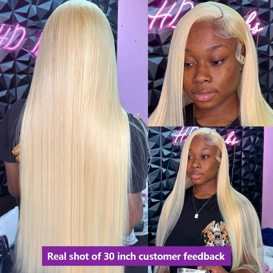 250 Density 30 40 Inch 613 Honey Blonde 13x4 Lace Front Human Hair Wigs Bone Straight 13x6 HD 13x6 Lace Frontal Human Hair