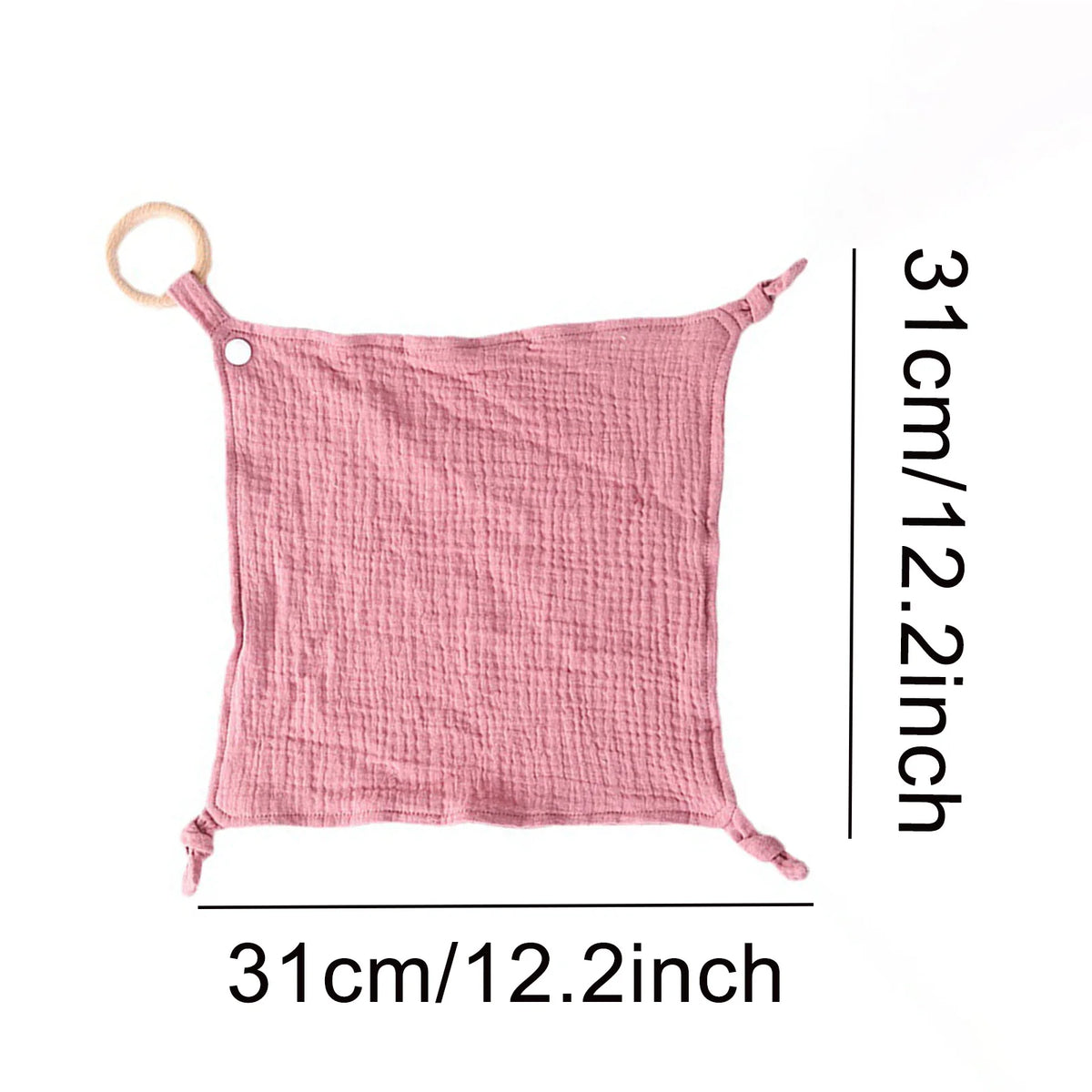 Wooden Drool Bib Ons Baby Saliva Towel Soft Cotton Baby Burp Cloth Kindergarten Handkerchief Newborn Washcloth Nursing Towel