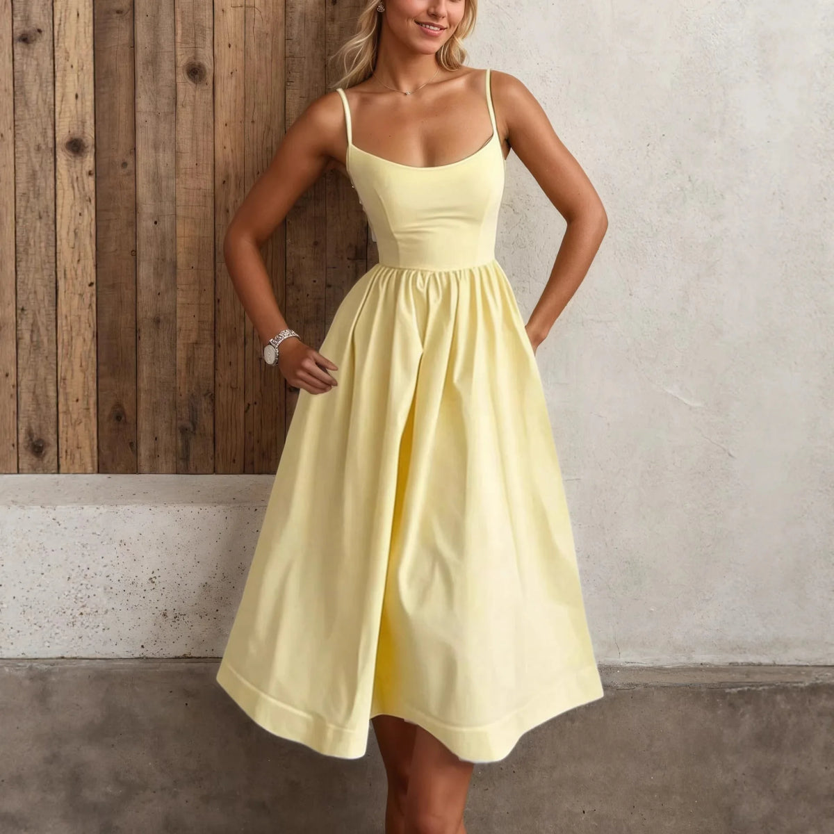 2026 summer fashion casual explosion temperament tube top solid color suspender dress women's clothing