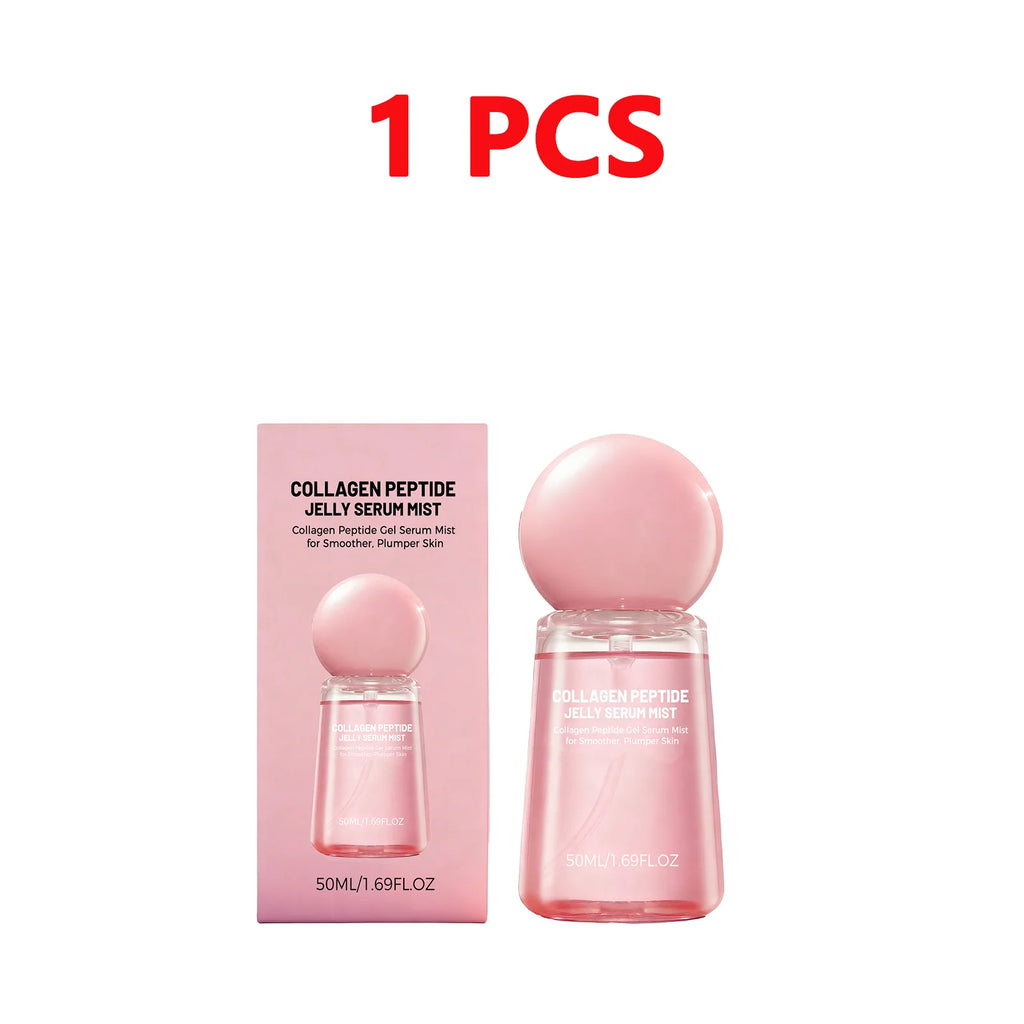 Collagen Peptides Jelly Serum Mist Moisturizing Face Sprayable Hydrogel for Smooth Looking Skin Travel Size Skin Care Gift Women