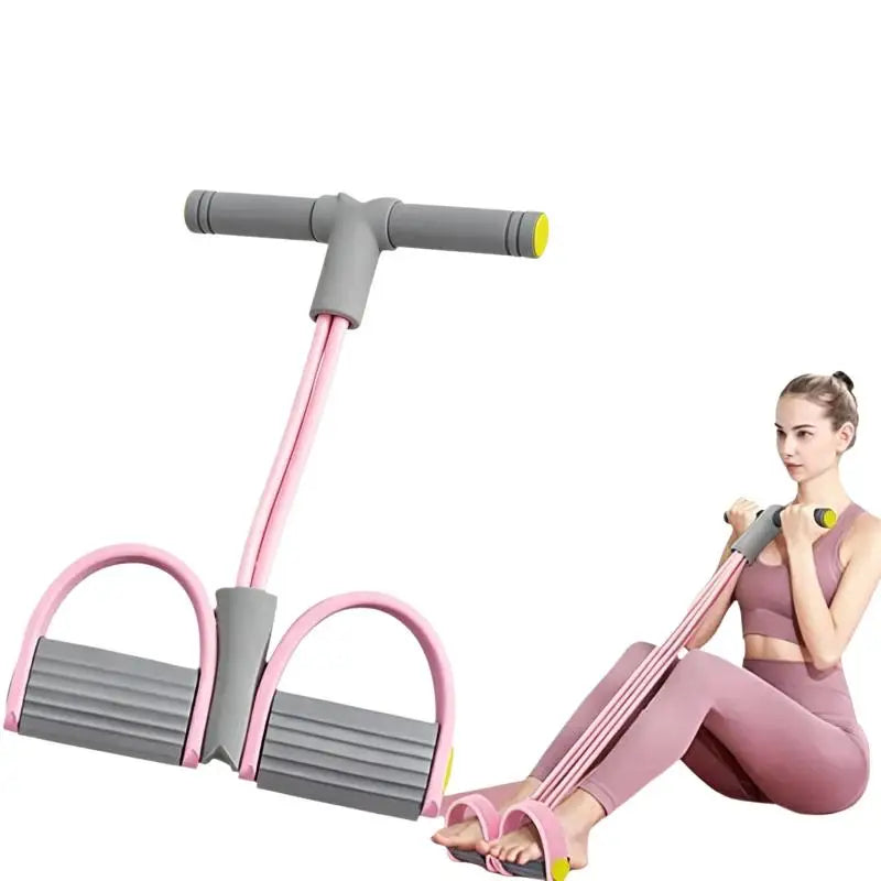 4-Tube Resistance Bands Yoga Pedal Puller Elastic Pull Rope Fitness Equipment For Abdomen Waist Arm Training