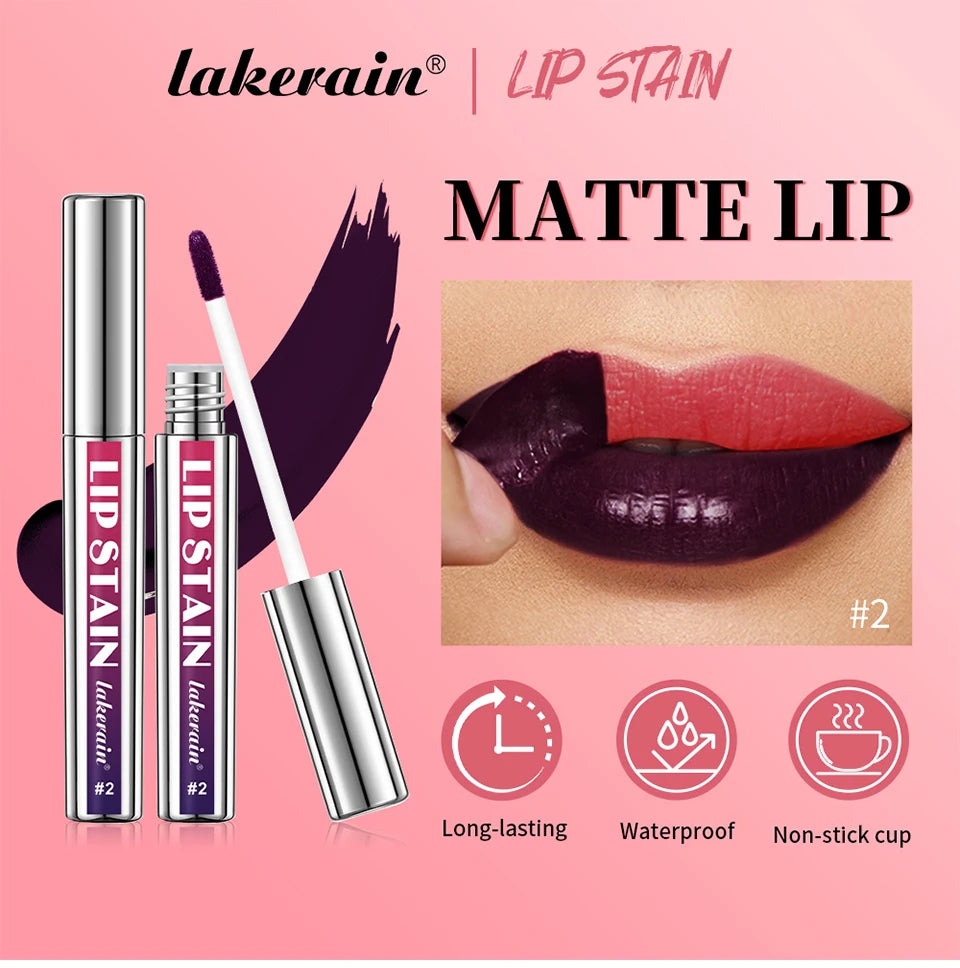 Lakerain Peel-off Lip Gloss Matte Natural Mist Lip Tinted Waterproof Long Lasting Lipstick Makeup Tear Contour Stain Cosmetics