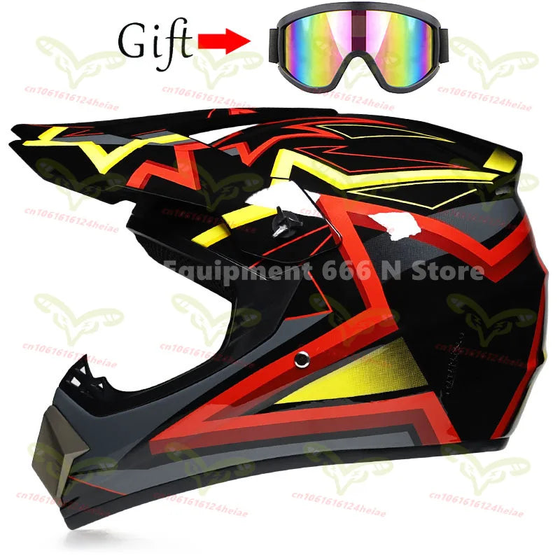 Men's and Women's Off-road Motorcycle Helmet Kart Rally Bike Motocross Helmet Cool Personality Four Seasons cascos para moto