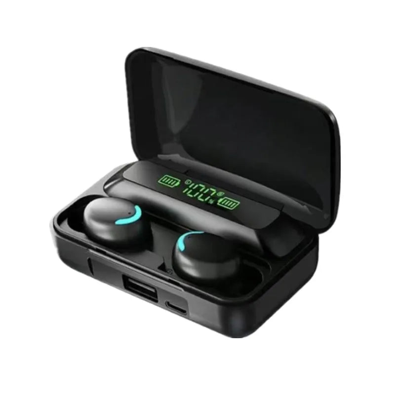 TWS Wireless Earbuds with Bluetooth, LED Display & Microphone