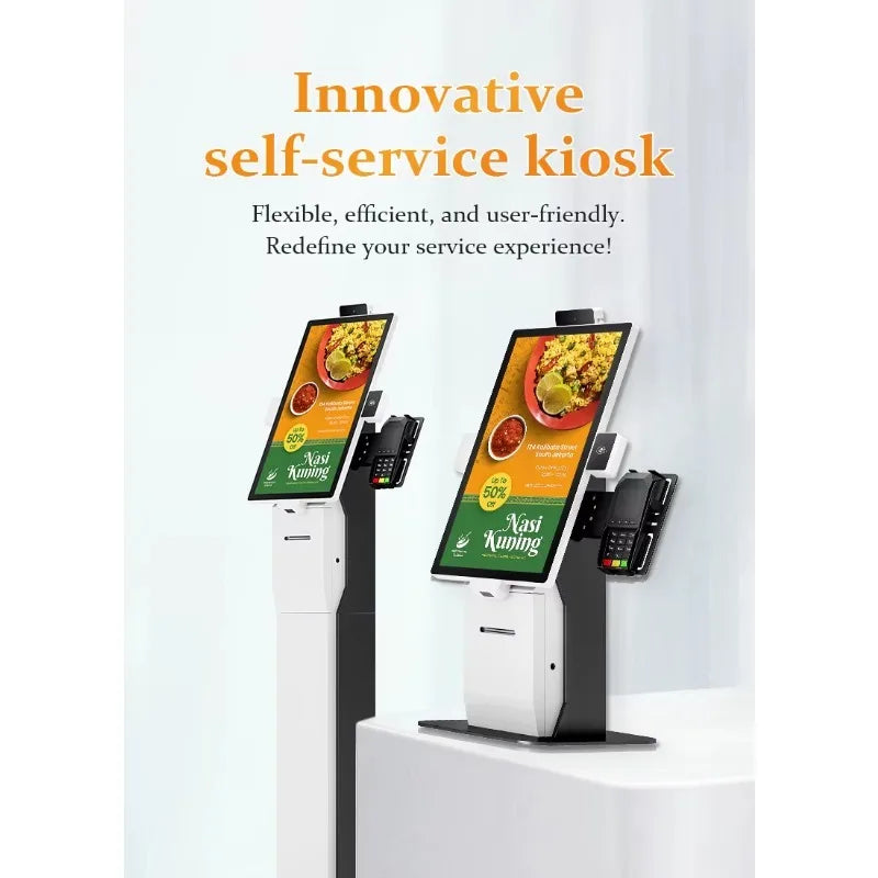 Touch Screen Kiosk Self-service Ordering System With Printer Support POS Machine Restaurant Payment Kiosk