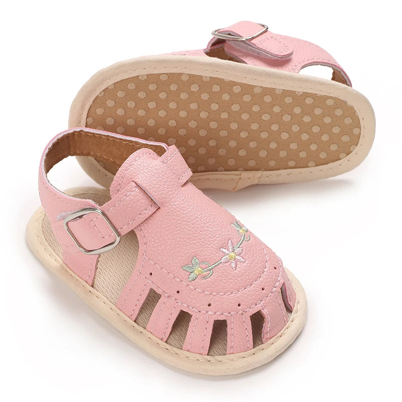 Infant Baby Boys Girls Sandals Summer Baby Wedding Dress Flat Shoes Newborn Crib Shoes First Walkers Prewalkers Shoes ﻿ ﻿
