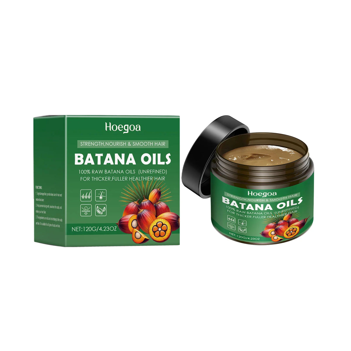 100% Pure Organic Hair Mask Batana Oil Hair Growth Oil Natural Treatment Nourishing Reduce Hair Loss Anti-Breakage Hair Products