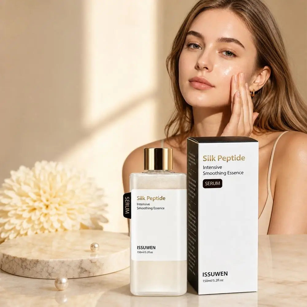 Silk Peptide Intensive Smoothing Essence Toner Relieve Skin Sensitivity Dryness  Quick Absorb Hydrating Basic Korean skincare
