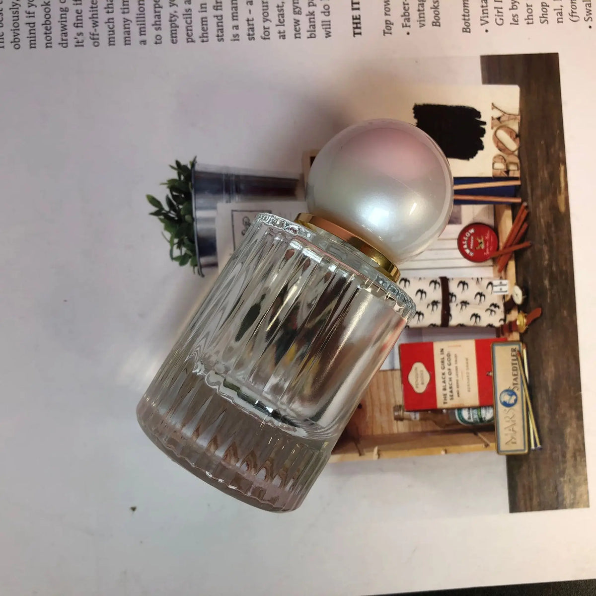 30ml 50ml Thick Vertical Bar Glass Perfume Bottles Travel Pocket Glass Spray Empty Round Mist Dispenser Atomizer