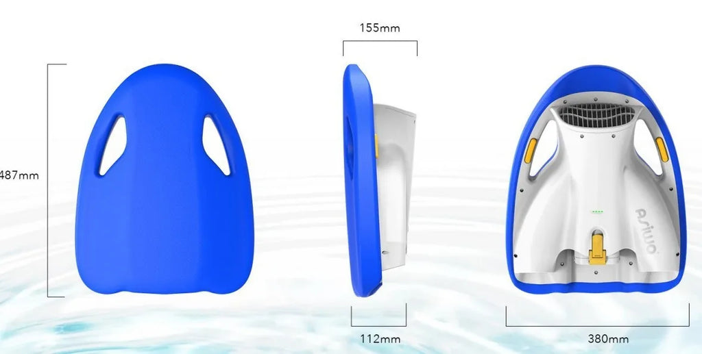 92.5Wh Lightweight Smart Electric Snorkelling Floatboard Swim Training Kickboard 3 Gear 60 Mins for Children Adults