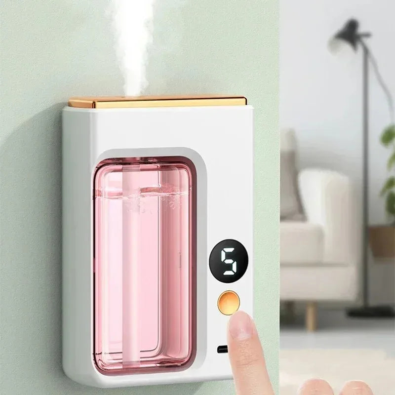 Smart Aroma Diffuser Air Purifier 5 Gears Digital Display Plant Essential Oils Wall Mount Tabletop USB Charging for Living Room