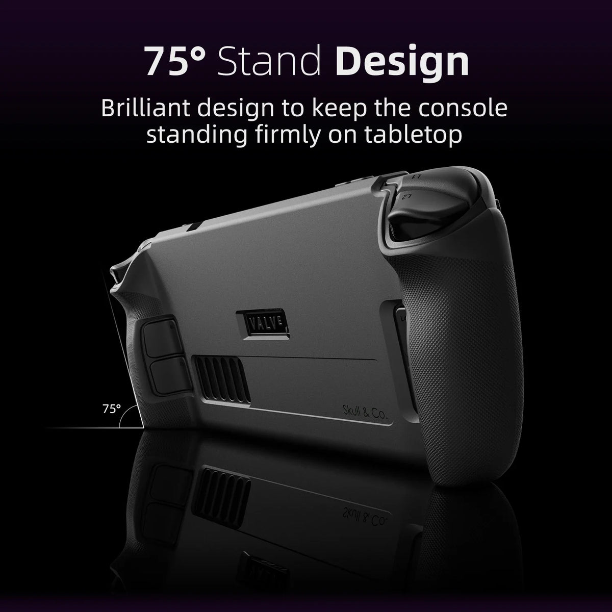 Skull & Co. HardShell Front Cover Bundle GripCase Portable Protective Case StandGrip for Steam Deck LCD/OLED Game Console