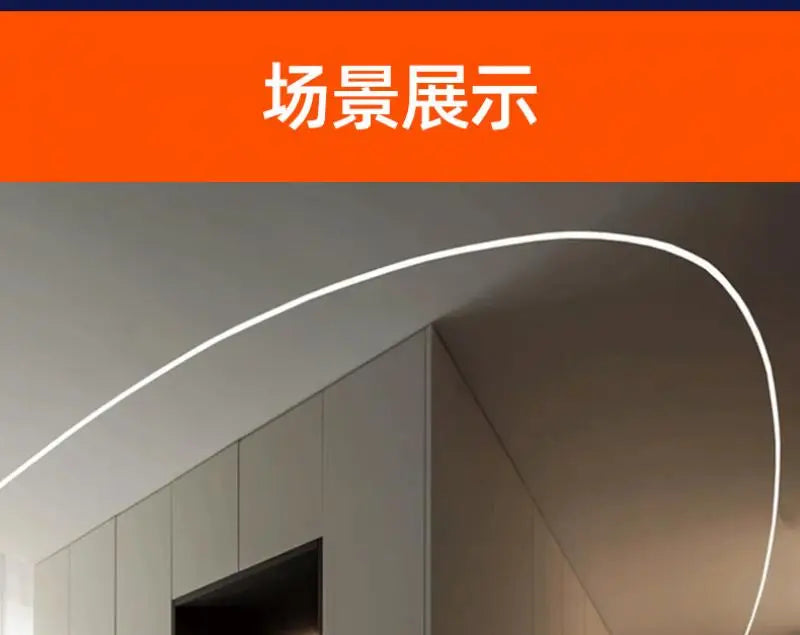 Recessed Bendable Led Aluminum Profile Hidden Ceiling Curved Channel Trimless Soft Cover Wall Floor Decor Linear Strip Light