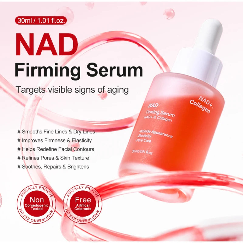 Pdrn Pink Peptide Serum Nad+ Collagen Firming Facial Essence Niacinamide Hydrating Serum Improve Elasticity Nourishing Face Care