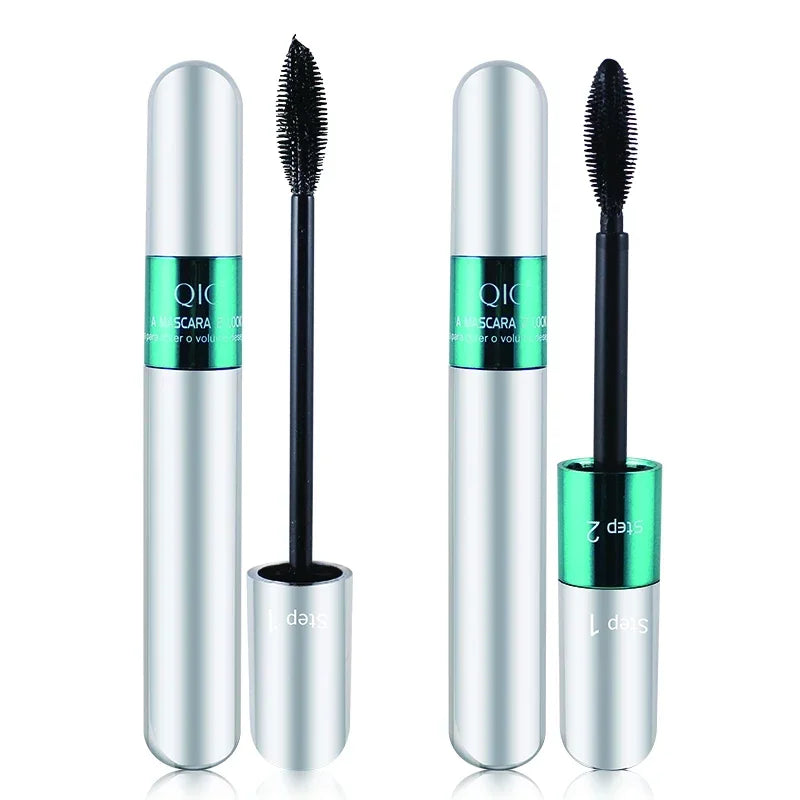 QIC 4D Silk Fiber Lash Mascara 2 in 1 Thrive Mascara Makeup Waterproof Lengthening Thickening Mascara VIBELY 4D