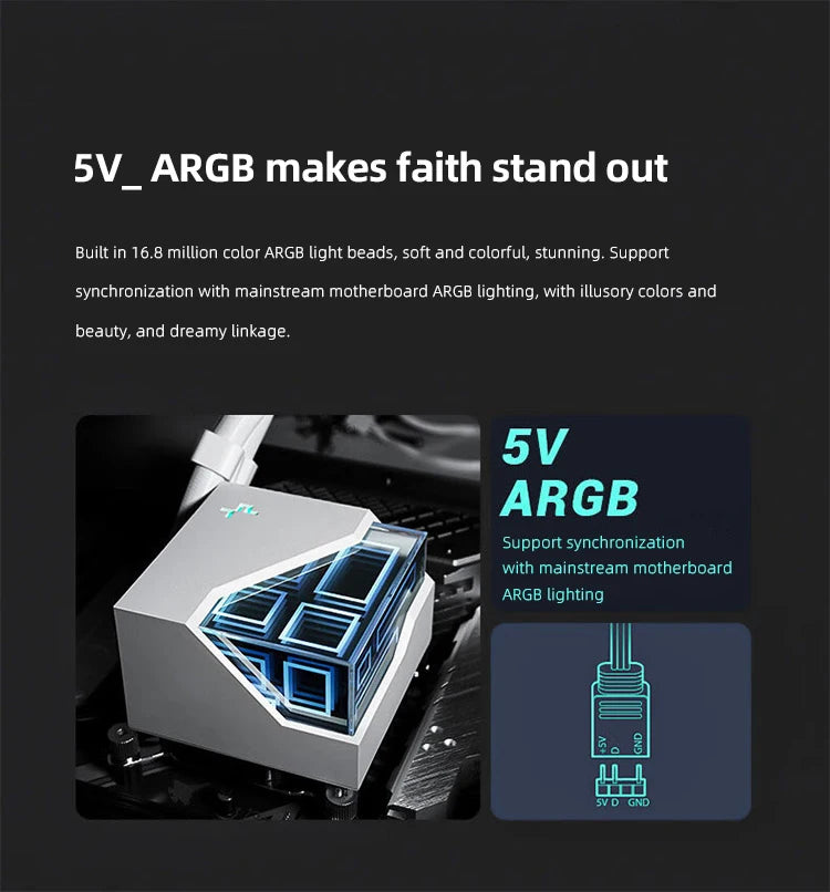 240 AIO CPU Wate Cooler Water Cooling 240mm Radiator For LGA1700 20XX 115X 1200 AMD AM4 AM5 DeepCool LT520