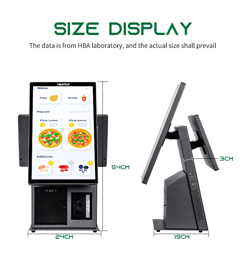 Bill Touch Screen Desktop Self Ordering Kiosk Pos System Terminal Payment Kiosks Machine for Restaurant